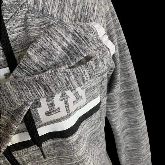 VS PINK Women’s XS full Zip Hooded Jacket thumb holes Drawstring hood & pockets - Picture 4 of 13